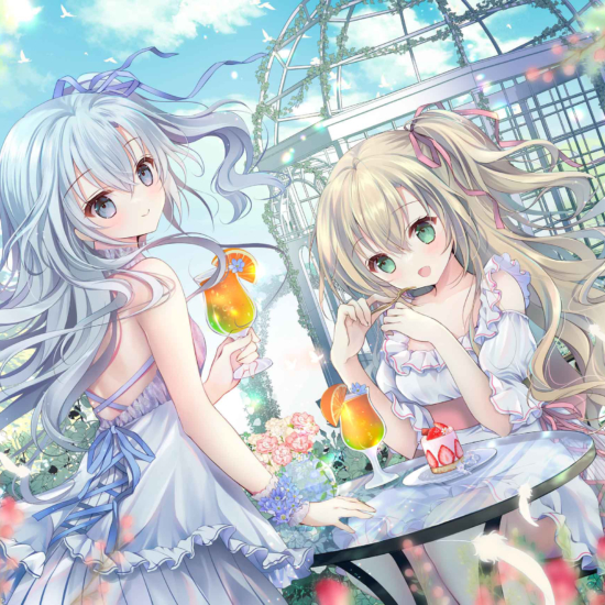 シロガネヒナの絵画作品　タイトルは、SECRET TEA PARTY